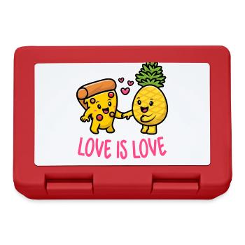 Pineapple Belongs On Pizza Funny Food Love Is Love - Lunchbox - red - Front