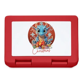 Merry Christmas - Blue Dragon - Gift - Lunchbox - red - Front