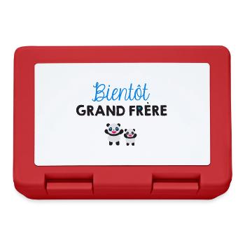 bientôt grand frère - Boîte à goûter - rouge - Devant