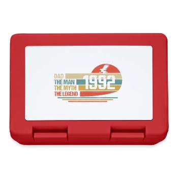 Bester Vater der Welt seit 1992 Vatertag - Brotdose - Rot - Vorne