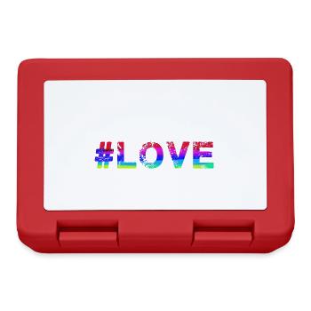 lovve,bunt,regenbogen,love,lgbt,hashtag - Brotdose - Rot - Vorne