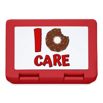 Donut Spruch I Donut Care in red - Lunchbox - red - Front