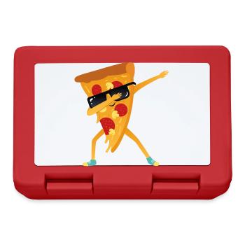 Dabbing Pizza With Sunglasses - Dab Dance Gift - Boîte à goûter - rouge - Devant