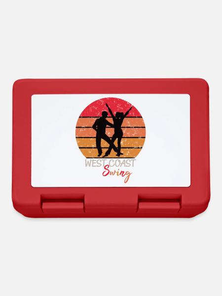 West Coast Swing Sunset WCS Westie dansant - Boîte à goûter - rouge