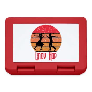 Lindy Hop Sunset Vintage Tanzen Geschenk Swing - Brotdose - Rot - Vorne