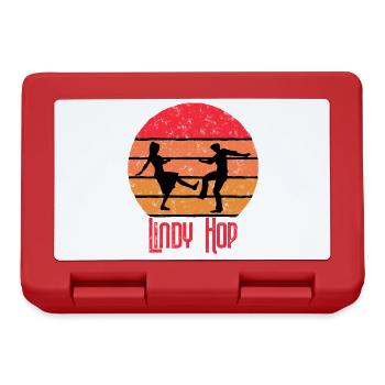 Lindy Hop Sunset Vintage Tanzen Geschenk Swing - Brotdose - Rot - Vorne