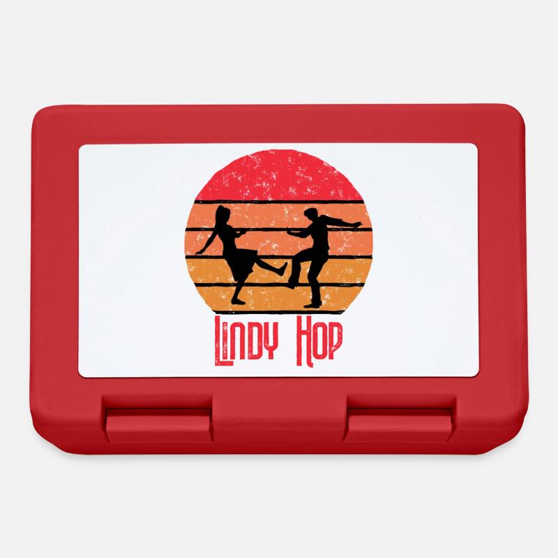Lindy Hop Sunset Vintage Dancing Gift Swing - Lunchbox - red