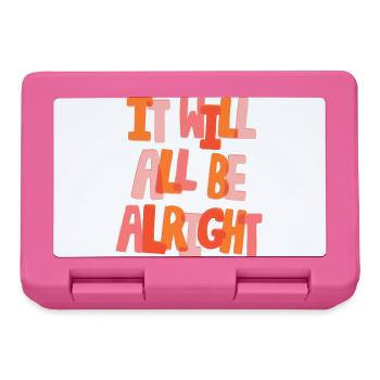 IT WILL ALL BE ALRIGHT - Lunchbox - pink - Front