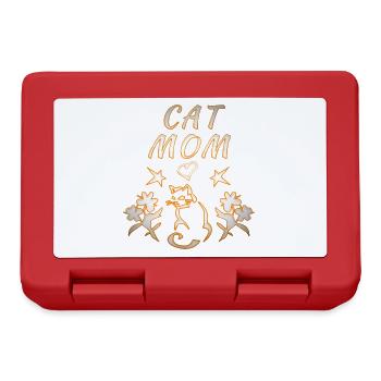 Cat Mom - Brotdose - Rot - Vorne