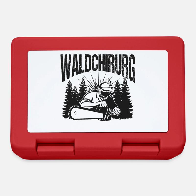 Holzfäller Spruch Waldarbeiter Geschenk - Brotdose - Rot