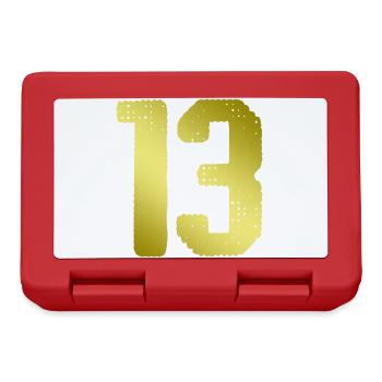 13 Maillot numéro - Boîte à goûter - rouge - Devant