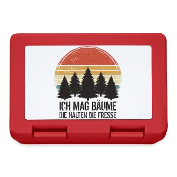 Ich mag Bäume Die halten die Fresse - Brotdose - Rot - Vorne