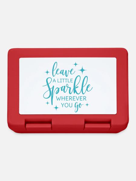 Leave a little sparkle wherever you go - Lunchbox - red
