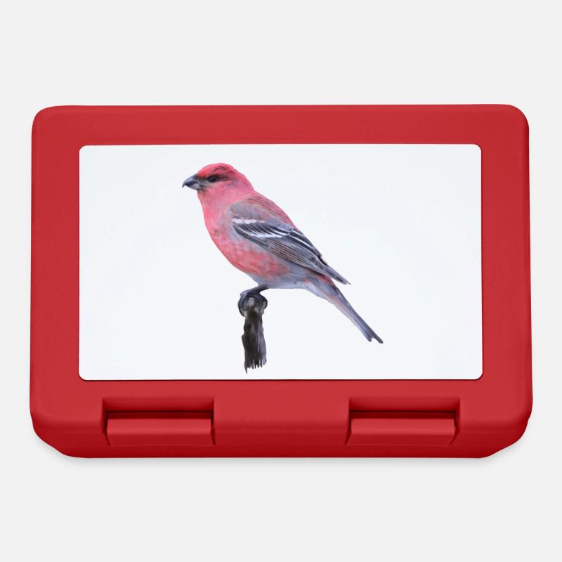 Cardinal aquarelle sur branche - Boîte à goûter - rouge
