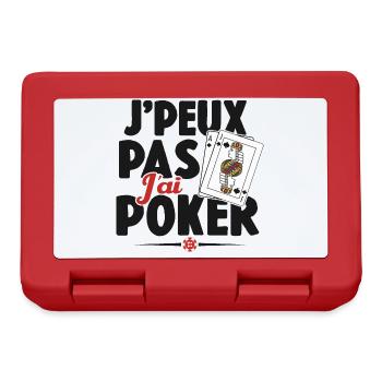 Je Peux Pas J'ai Poker Cadeau - Boîte à goûter - rouge - Devant
