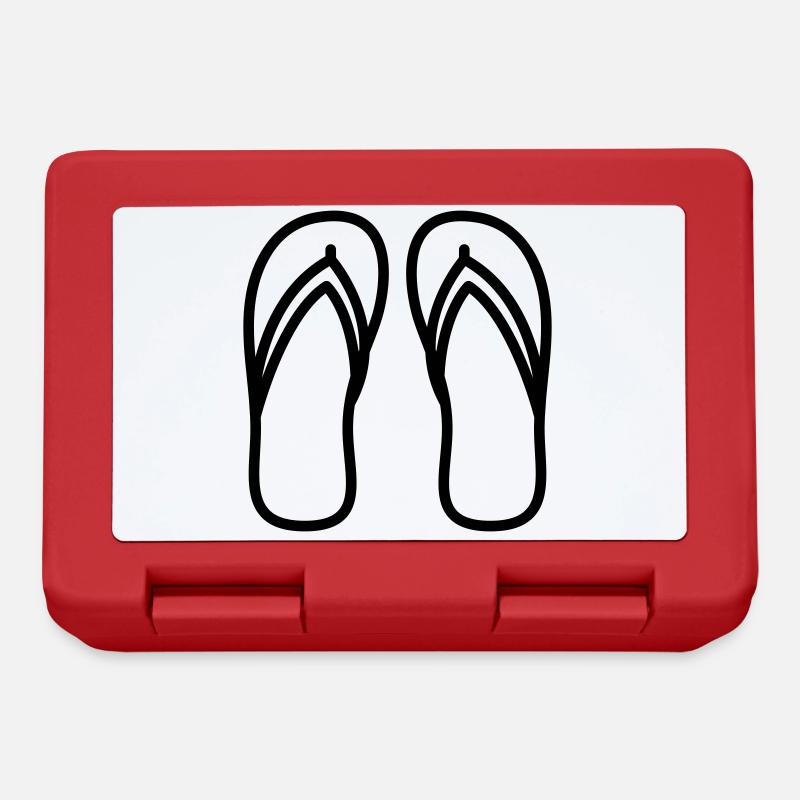 Badelatschen icon - Brotdose - Rot