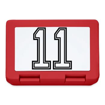 11 Zahl symbol - Brotdose - Rot - Vorne