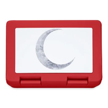 delicate shimmering silver moon - Lunchbox - red - Front