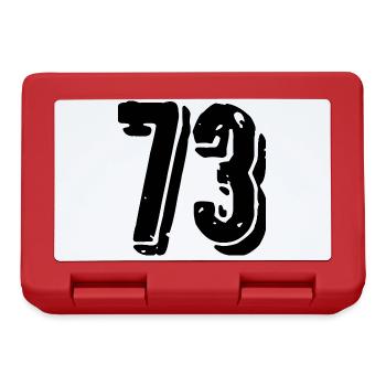 73 Zahl Trikot - Brotdose - Rot - Vorne