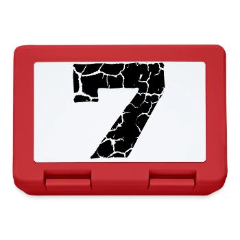 7 Zahl Trikot - Brotdose - Rot - Vorne