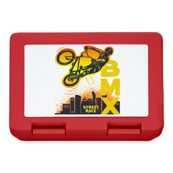 bike BMX urban race bike bike ride rider - Lunchbox - red - Front