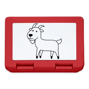 Mountain Goat Comic Animal - Lunchbox - red - Front