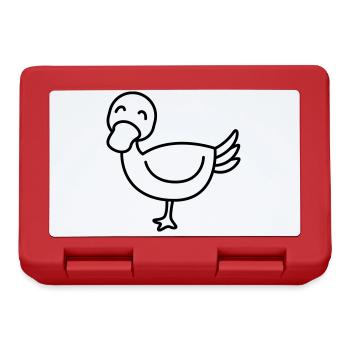 Duck Comic Animal - Lunchbox - red - Front