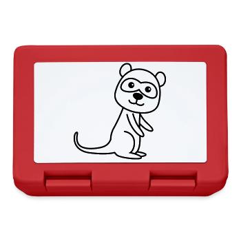 Suricate Comic Animal - Boîte à goûter - rouge - Devant