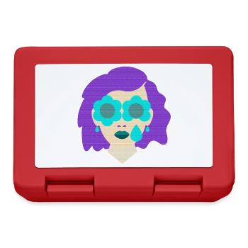 Mrs. Tear Flowers vintage graphic - Lunchbox - red - Front
