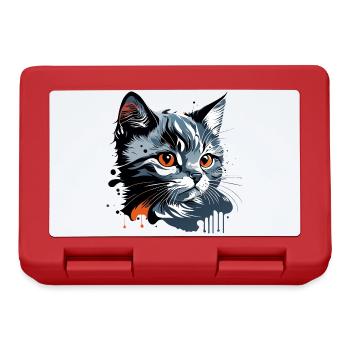 Kätzchen , junge Katze - Brotdose - Rot - Vorne