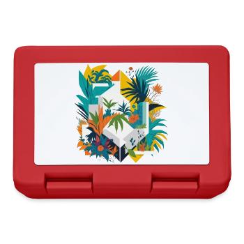 Geometric Jungle - Lunchbox - red - Front
