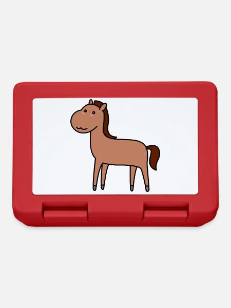 Cheval Comic Animal - Boîte à goûter - rouge