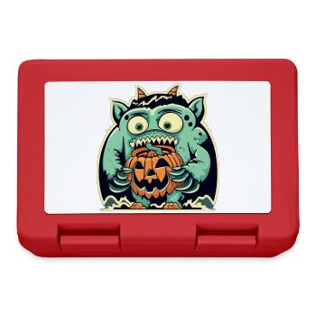 Monstrous creature and scary pumpkin - Lunchbox - red - Front