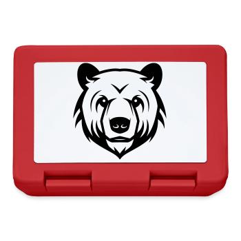 Polar Bear Head Polar Bear - Lunchbox - red - Front