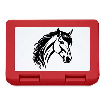 Horse Head - Lunchbox - red - Front