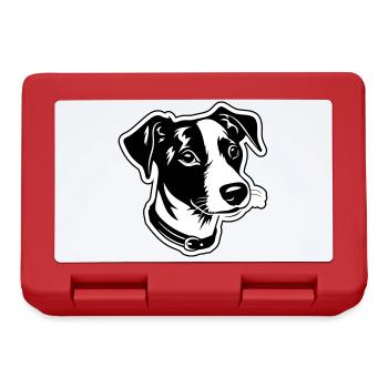 Jack Russel Terrier tête de chien - Boîte à goûter - rouge - Devant