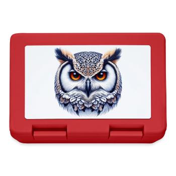 Hibou - Boîte à goûter - rouge - Devant