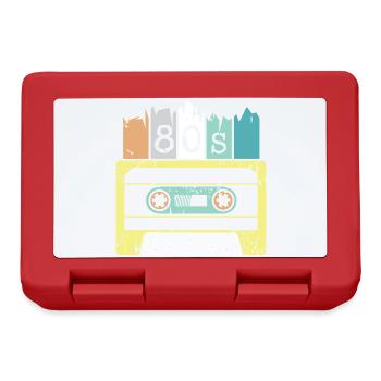 80s cassette retro vintage music icon graphic - Lunchbox - red - Front