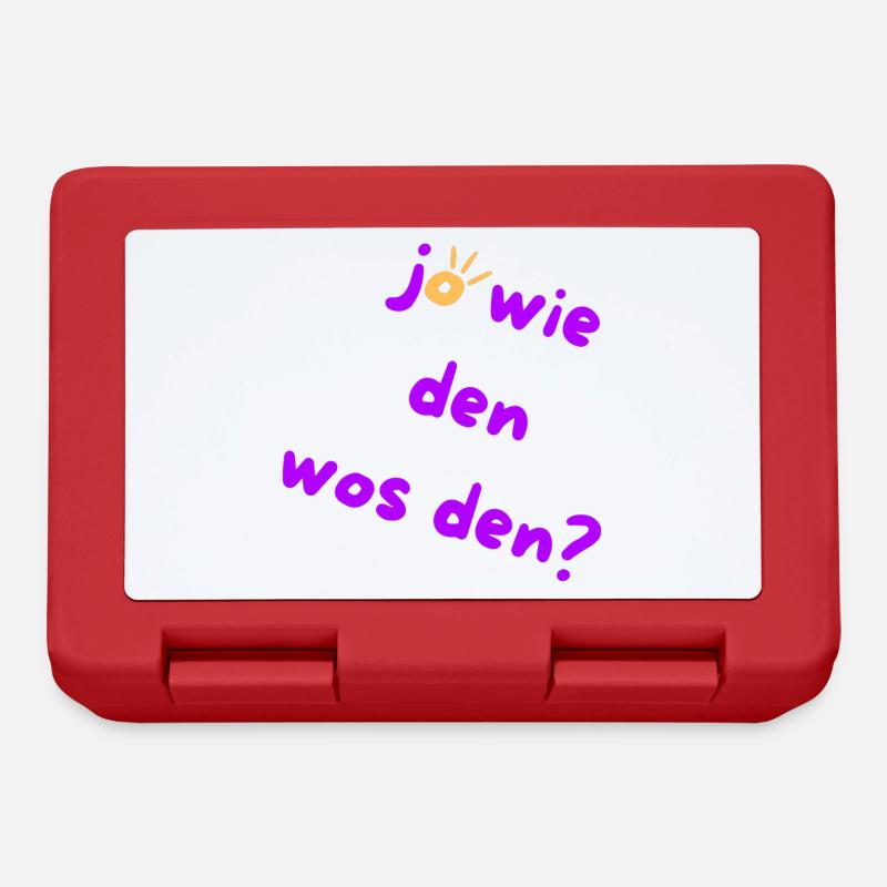 How? Why? Austrian Slang 🤠 - Lunchbox - red
