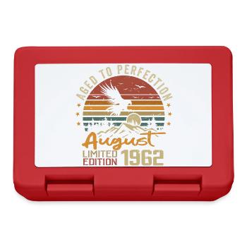 Vintage August 1962 Birthday Gift August 1962 - Lunchbox - red - Front