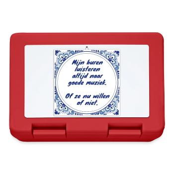 Neighbors always listen to # - Lunchbox - red - Front