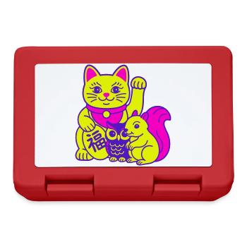 Des animaux chanceux ! - Boîte à goûter - rouge - Devant