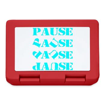 Pause und Escape-Nachricht im Kunststil - Brotdose - Rot - Vorne