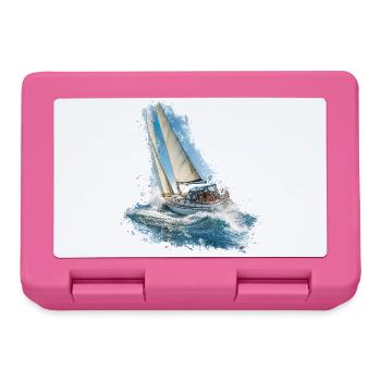Sailboat in the sound of the waves - Lunchbox - pink - Front