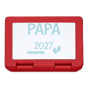 Papa en 2027 Cadeau Futur père - Boîte à goûter - rouge - Devant
