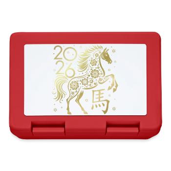 Chinese New year of the Horse 2026 - Lunchbox - red - Front