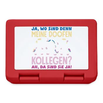 Mes collègues stupides. Les voilà du travail de bureau. - Boîte à goûter - rouge - Devant