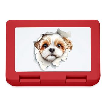 Shih Tzu - Brotdose - Rot - Vorne