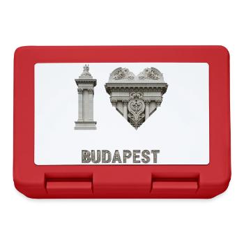 I Love Budapest – Klassische Architektur - Brotdose - Rot - Vorne
