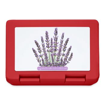 Lavendelblüten verrückt nach Lavendel - Brotdose - Rot - Vorne